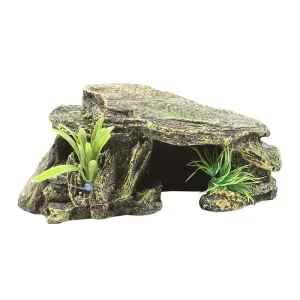 Aquarium Resin Amphibians Tortoise Basking Island Turtle Climb Platform Tank Water Stone Rock Reptile Cave Ladder Decoration